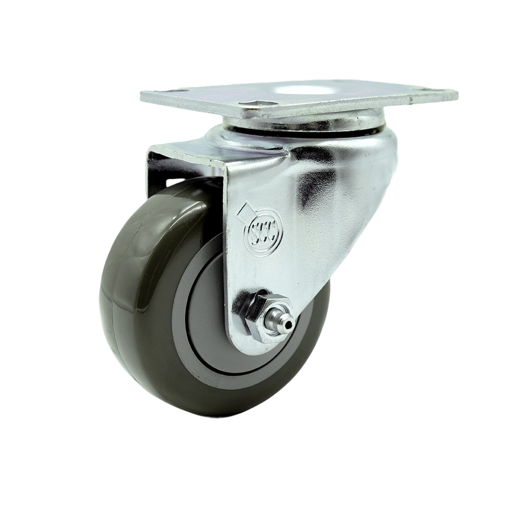 Service Caster Brand Replacement for McMaster Carr Caster 2370T12 – Swivel Top Plate Caster with 3.5 Inch Gray Polyurethane Wheel – 300 lbs. Capacity Per Caster — photo 1