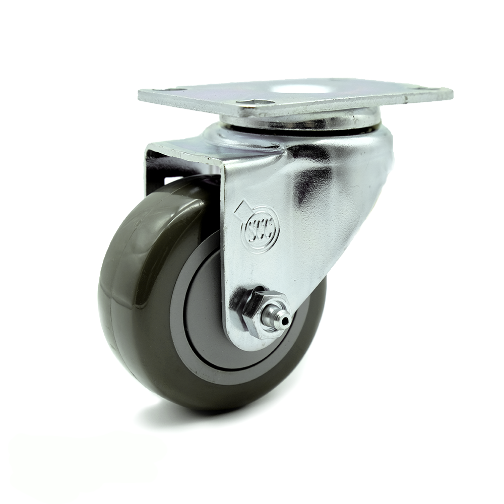 Service Caster Brand Replacement for Colson Caster 2.03256.95 MTG27 - Swivel Caster with 3.5 Inch Gray Polyurethane Wheel - 4 Inch x 4-1/2 Inch Overall Top Plate - 300 lbs. Capacity Per Caster — photo 1