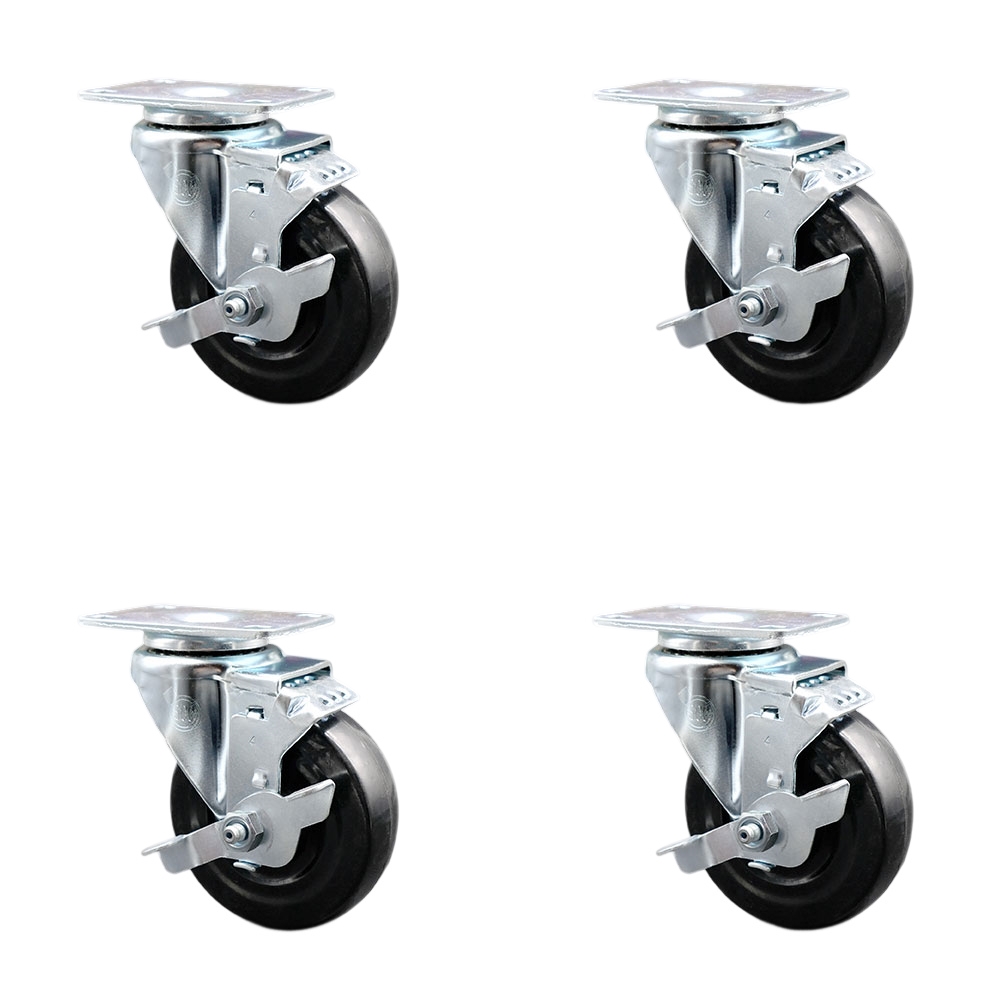 Avantco 17816412 - Fits Select Avantco Refrigeration Equipment -  Replacement Caster Set - Includes 4 Swivel Casters with Brakes - Set of 4 - Service Caster Brand — photo 1