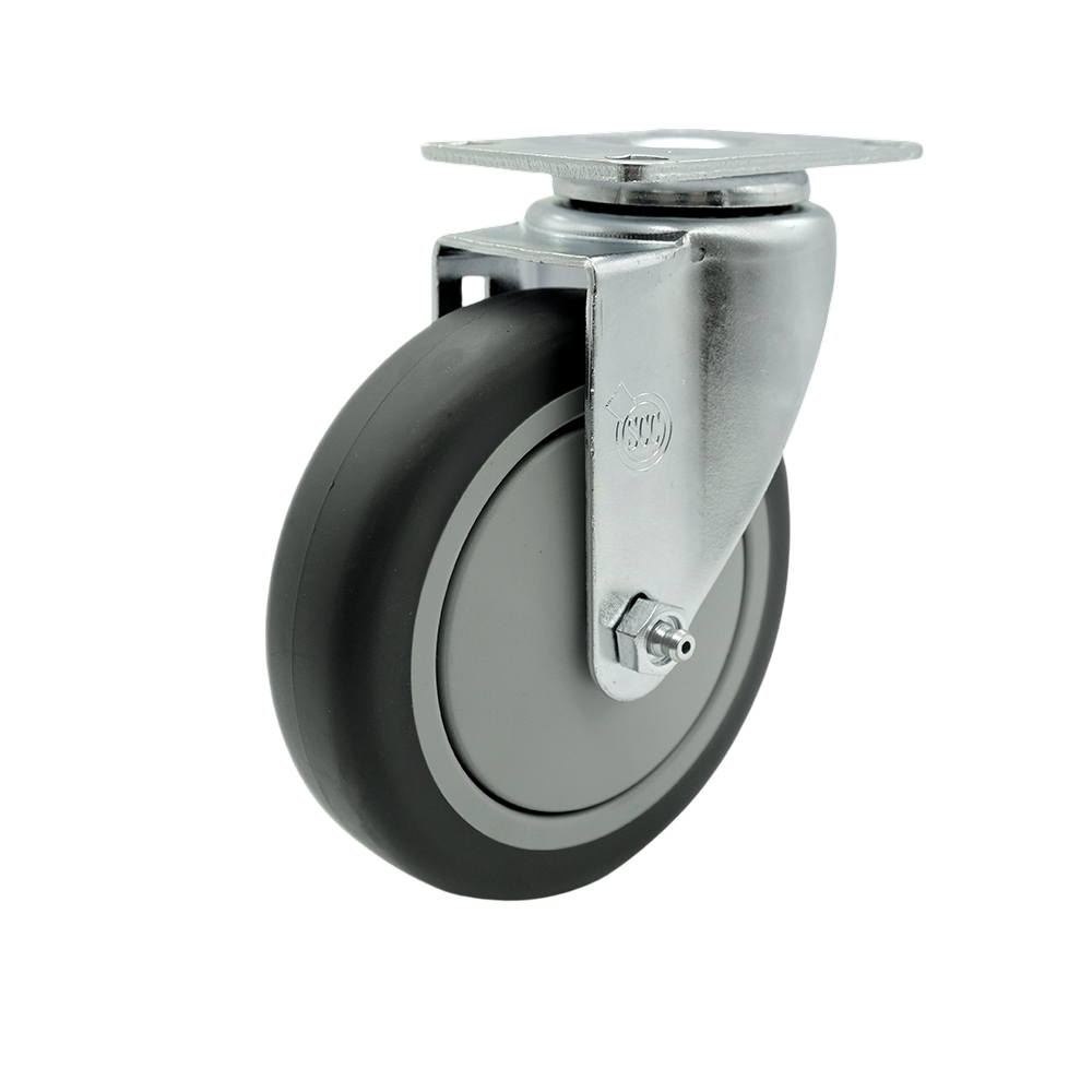 Service Caster Brand Replacement Caster for Uline Caster H-5538S - Swivel Top Plate Caster with 5 Inch Thermoplastic Rubber Wheel - Fits Carts, Dollies and Poly Box Trucks H-4287 — photo 1