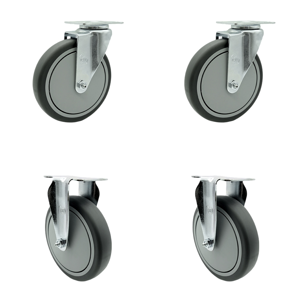 Cambro Beverage Service Cart Replacement Caster Set – Includes 2 Swivel and 2 Rigid Casters – Set of 4 - Service Caster Brand — photo 1