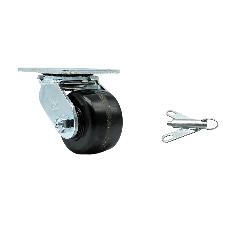 Service Caster Brand Replacement for McMaster Carr Caster 30305T532 - Swivel Top Plate Caster with 3.25 Inch Black Phenolic Wheel and Bolt On Swivel Lock - 700 lbs. Capacity Per Caster — photo 1