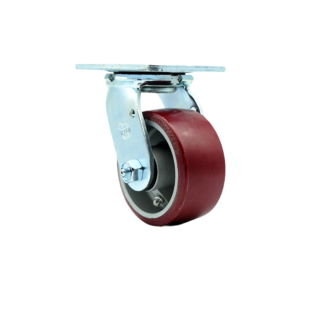 Service Caster Brand Replacement for McMaster Carr Caster 30305T19 – Swivel Top Plate Caster with 4 Inch Polyurethane on Aluminum Wheel – 700 lbs. Capacity Per Caster — photo 1