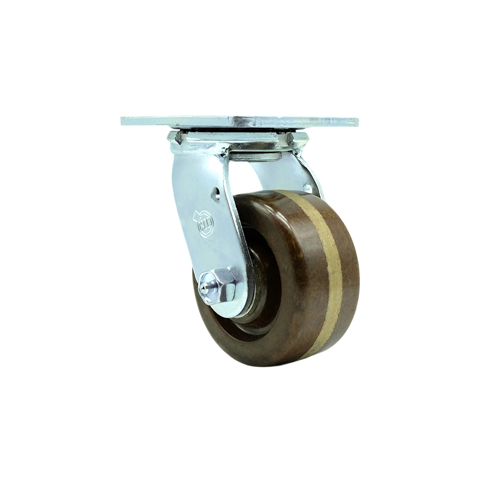 High Temperature Phenolic Swivel Top Plate Heavy Duty Caster with 4 Inch Wheel – 800 lbs. Capacity/Caster - Service Caster Brand — photo 1