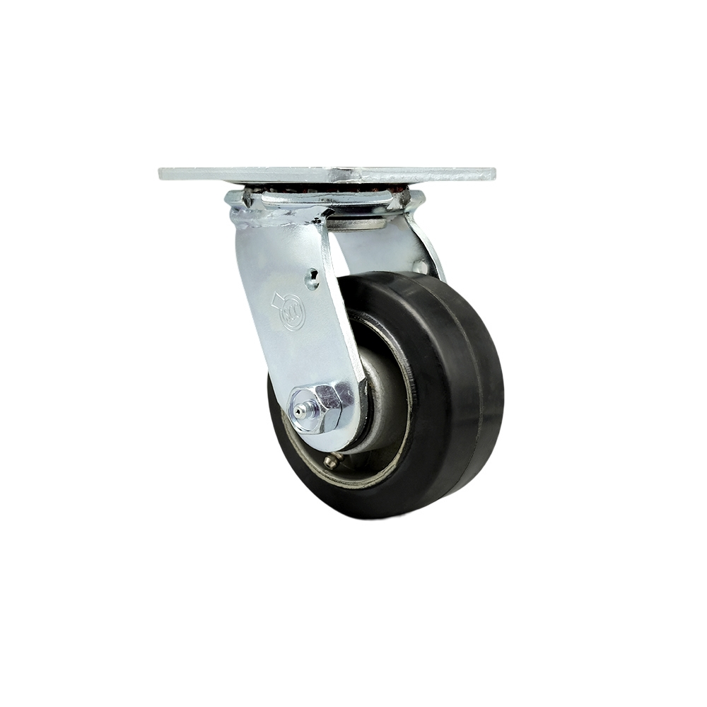4" Heavy Duty Swivel Caster with Rubber on Aluminum Wheel - 400 lbs Capacity - Service Caster Brand — photo 1