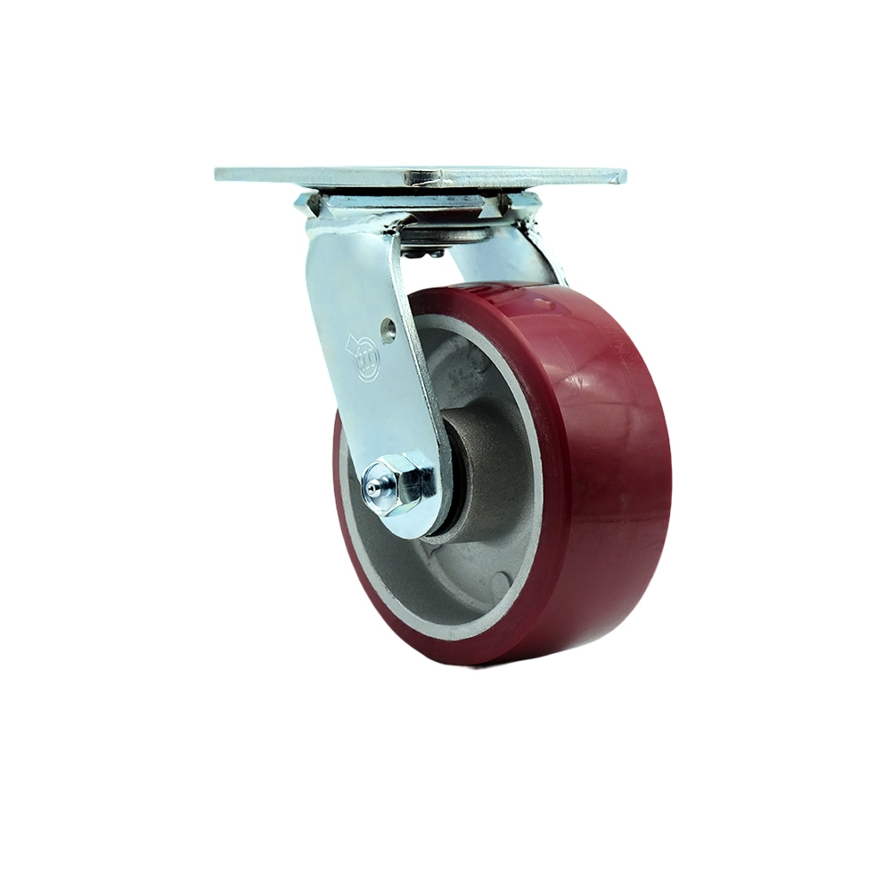 5" Heavy Duty Swivel Caster with Polyurethane on Aluminum Wheel - 900 lbs Capacity - Service Caster Brand — photo 1