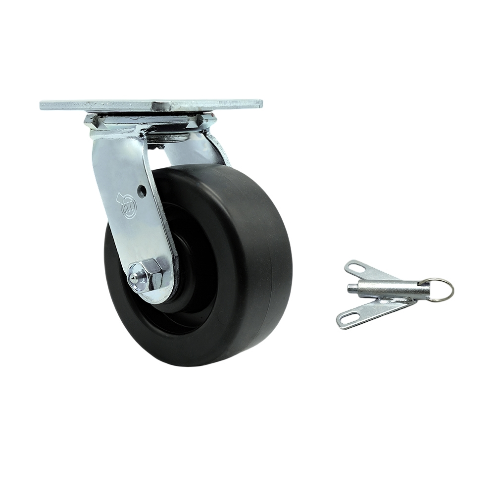 Polyolefin Swivel Top Plate Heavy Duty Caster with 5 Inch Wheel and Bolt on Swivel Lock – 650 lbs. Capacity/Caster - Service Caster Brand — photo 1