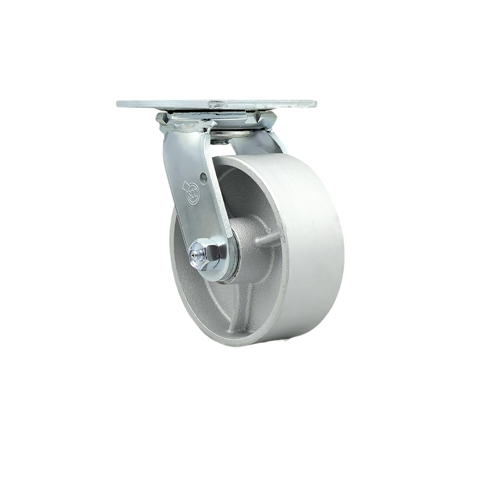Service Caster Brand Replacement for McMaster Carr Caster 2408T103 - Swivel Top Plate Caster with 5 Inch Semi Steel Cast Iron Wheel - Heavy Duty Replacement Caster - 1,000 lbs. Capacity Per Caster — photo 1