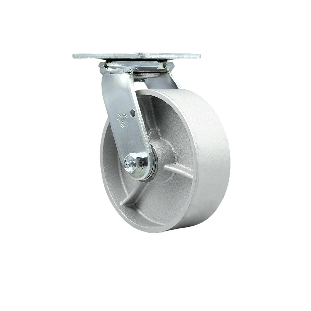 Service Caster Brand Replacement for McMaster Carr Caster 2408T108 - Swivel Top Plate Caster with 6 Inch Semi Steel Cast Iron Wheel - Heavy Duty Replacement Caster - 1,200 lbs. Capacity Per Caster — photo 1