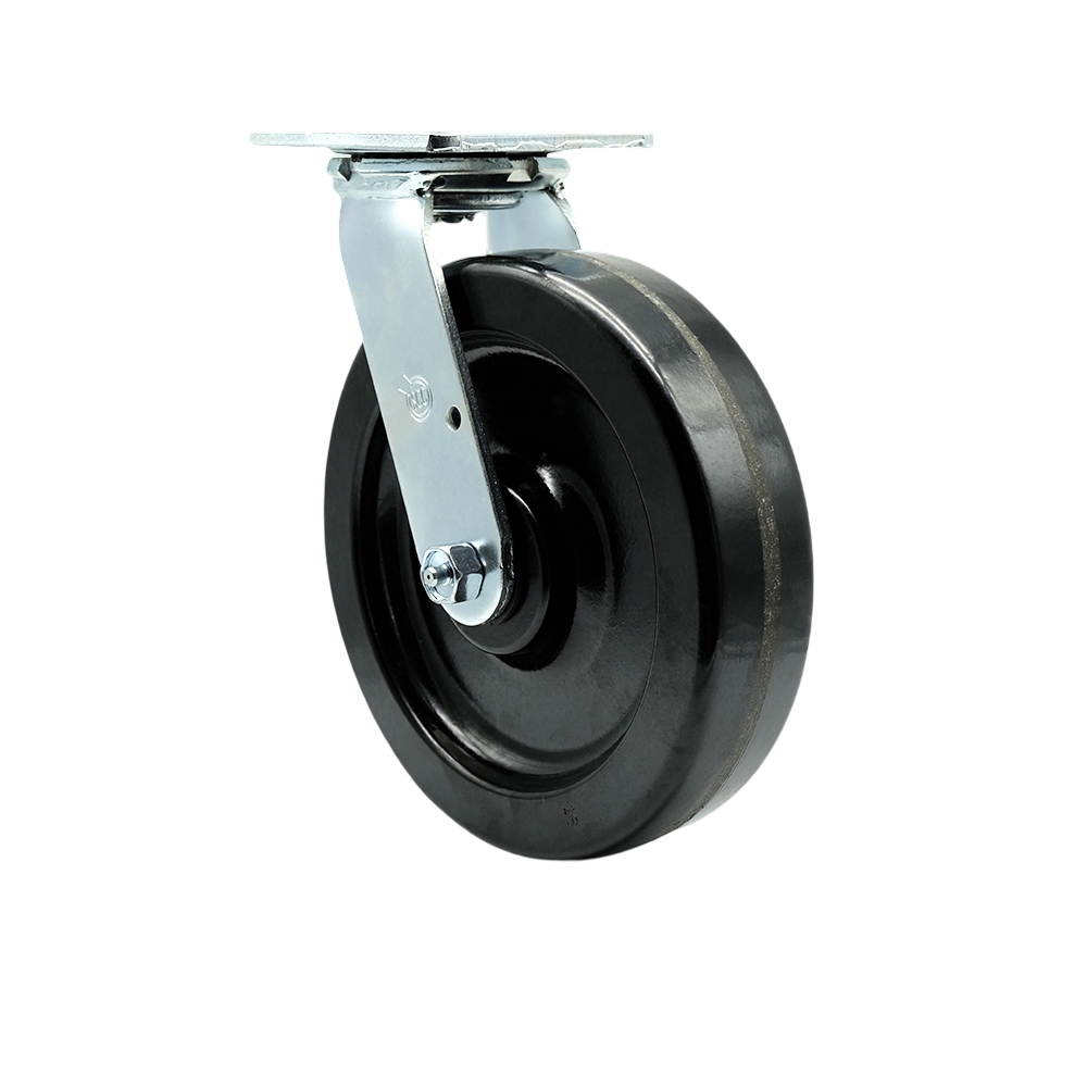 Heavy Duty Swivel Top Plate Caster with 8 Inch Phenolic Wheel and Ball Bearings - 1,250 lbs. Capacity/Caster - Service Caster Brand — photo 1