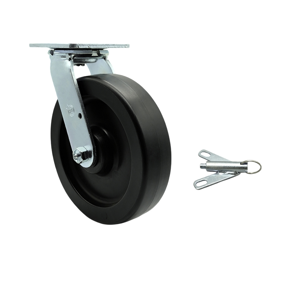 Polyolefin Swivel Top Plate Heavy Duty Caster with 8 Inch Wheel and Bolt on Swivel Lock – 900 lbs. Capacity/Caster - Service Caster Brand — photo 1