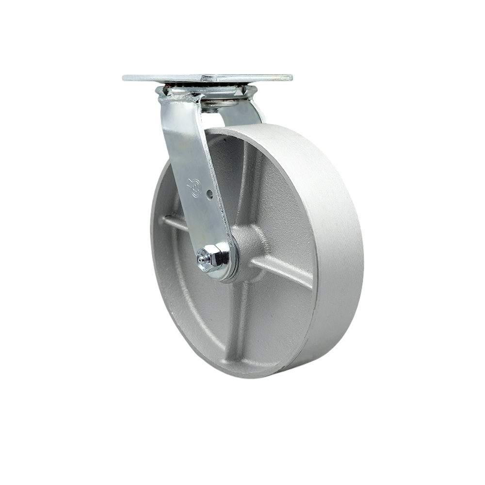 Service Caster Brand Replacement for McMaster Carr Caster 2408T118 - Swivel Top Plate Caster with 8 Inch Semi Steel Cast Iron Wheel - Heavy Duty Replacement Caster - 1,250 lbs. Capacity Per Caster — photo 1