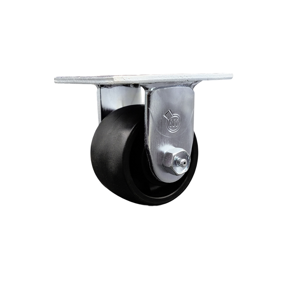 Heavy Duty Rigid Top Plate Caster with 3.25 Inch High Temperature Glass Filled Nylon Wheel and Ball Bearings - 900 lbs. Capacity/Caster - Service Caster Brand — photo 1