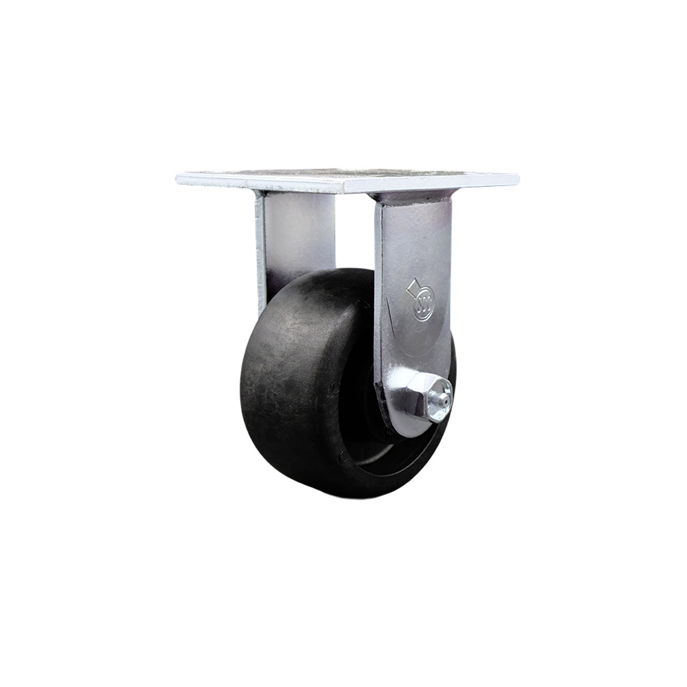 Heavy Duty Rigid Top Plate Caster with 4 Inch High Temperature Glass Filled Nylon Wheel and Ball Bearings - 1,200 lbs. Capacity/Caster - Service Caster Brand — photo 1