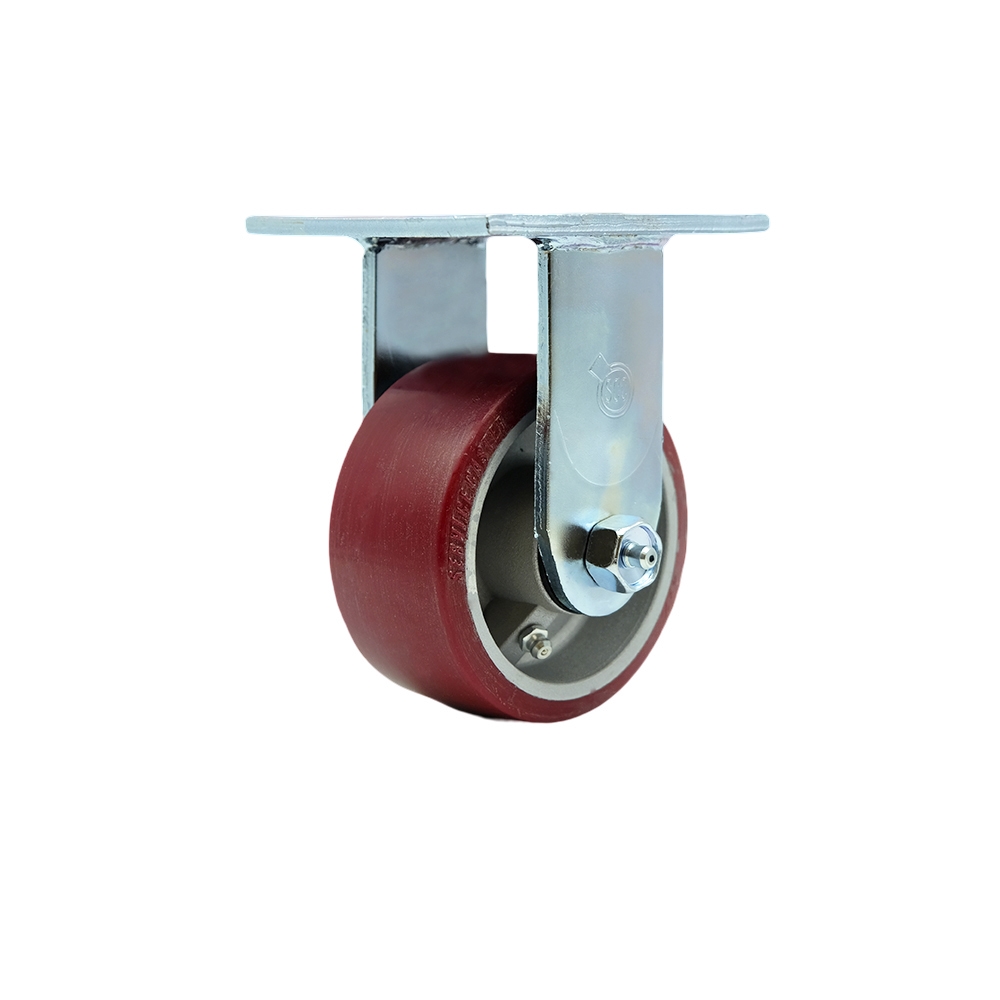 Service Caster Brand Replacement for McMaster Carr Caster 30305T29 – Rigid Top Plate Caster with 4 Inch Polyurethane on Aluminum Wheel – 700 lbs. Capacity Per Caster — photo 1