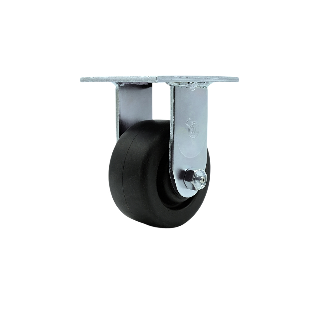 4" Heavy Duty Rigid Caster with Polyolefin Wheel - 500 lbs Capacity - Service Caster Brand — photo 1
