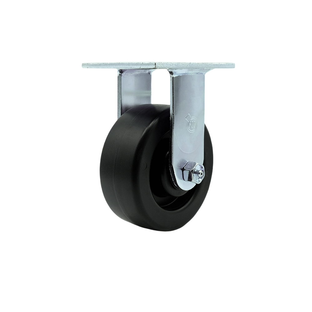 5" Heavy Duty Rigid Caster with Polyolefin Wheel - 650 lbs Capacity - Service Caster Brand — photo 1
