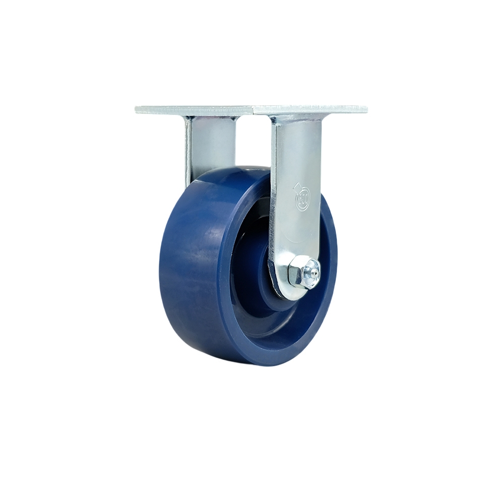Heavy Duty Rigid Top Plate Caster with 5 Inch Solid Polyurethane Wheel and Ball Bearings - 1,000 lbs. Capacity/Caster - Service Caster Brand — photo 1