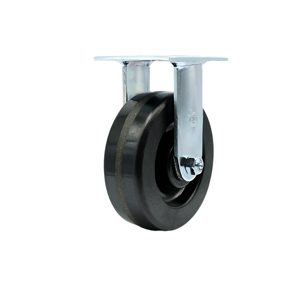 6" Heavy Duty Rigid Caster with Phenolic Wheel - 1,200 lbs Capacity - Service Caster Brand — photo 1