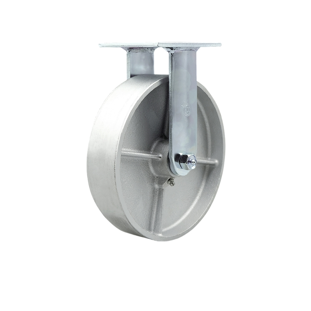 Service Caster Brand Replacement for McMaster Carr Caster 2408T117 - Rigid Top Plate Caster with 8 Inch Semi Steel Cast Iron Wheel - Heavy Duty Replacement Caster - 1,250 lbs. Capacity Per Caster — photo 1