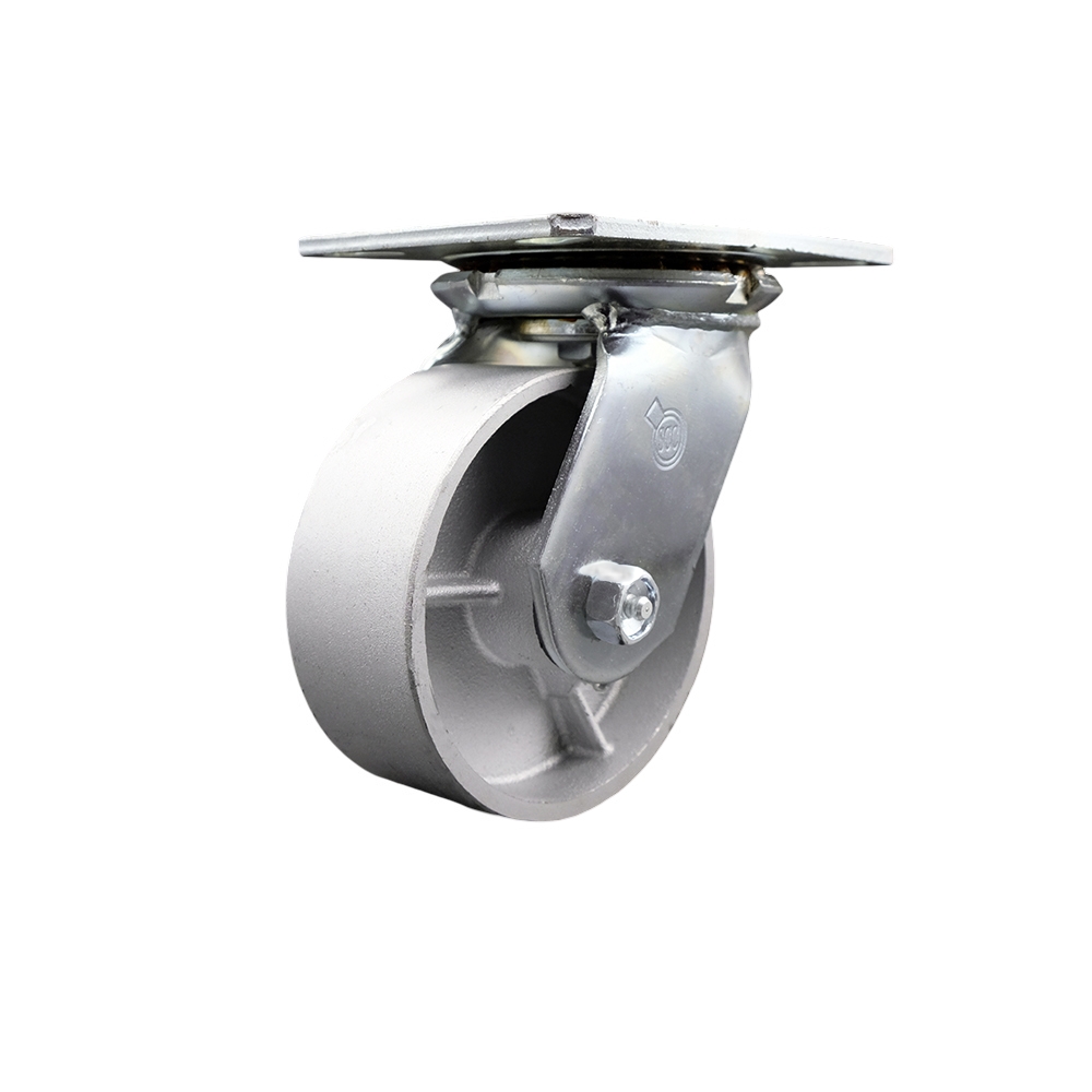 Service Caster Brand Replacement Caster for Grainger Caster 1NVT9 - Swivel Large Top Plate Heavy Duty Caster with 5 Inch Semi Steel Cast Iron Wheel - 1000 lbs. Capacity/Caster — photo 1