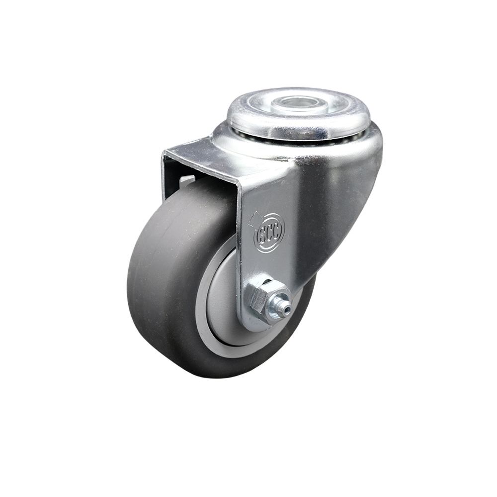 3" Swivel Caster with 1/2" Bolt Hole and Thermoplastic Rubber Wheel - 210 lbs Capacity - Service Caster Brand — photo 1