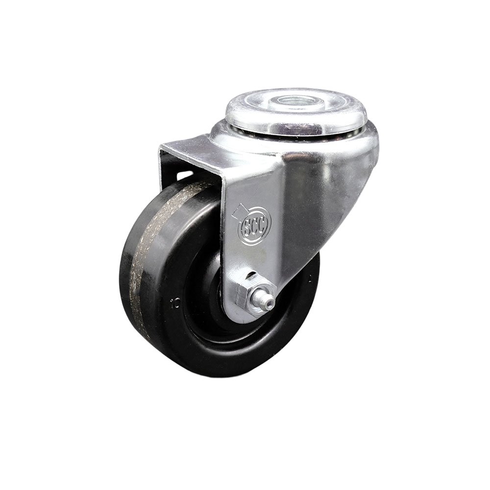 Phenolic Swivel Bolt Hole Caster w/Roller Bearing - 3.5" x 1.25" Black Wheel - 300 lbs Capacity/Caster - Service Caster Brand — photo 1