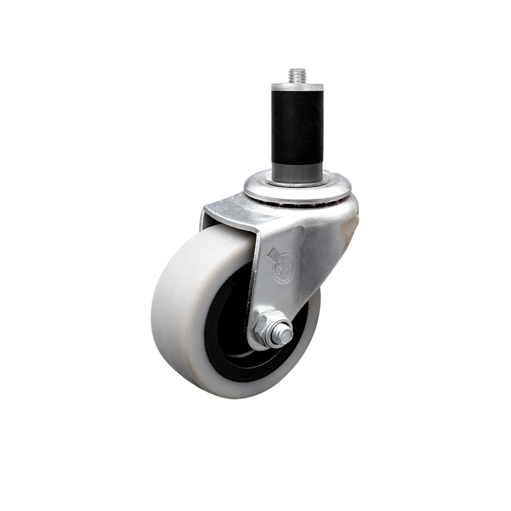 2 Inch Swivel Thermoplastic Rubber Caster Wheel and 1-1/2 Inch Expanding Adapter Stem Caster - 80 lbs. Per Caster - Service Caster Brand — photo 1