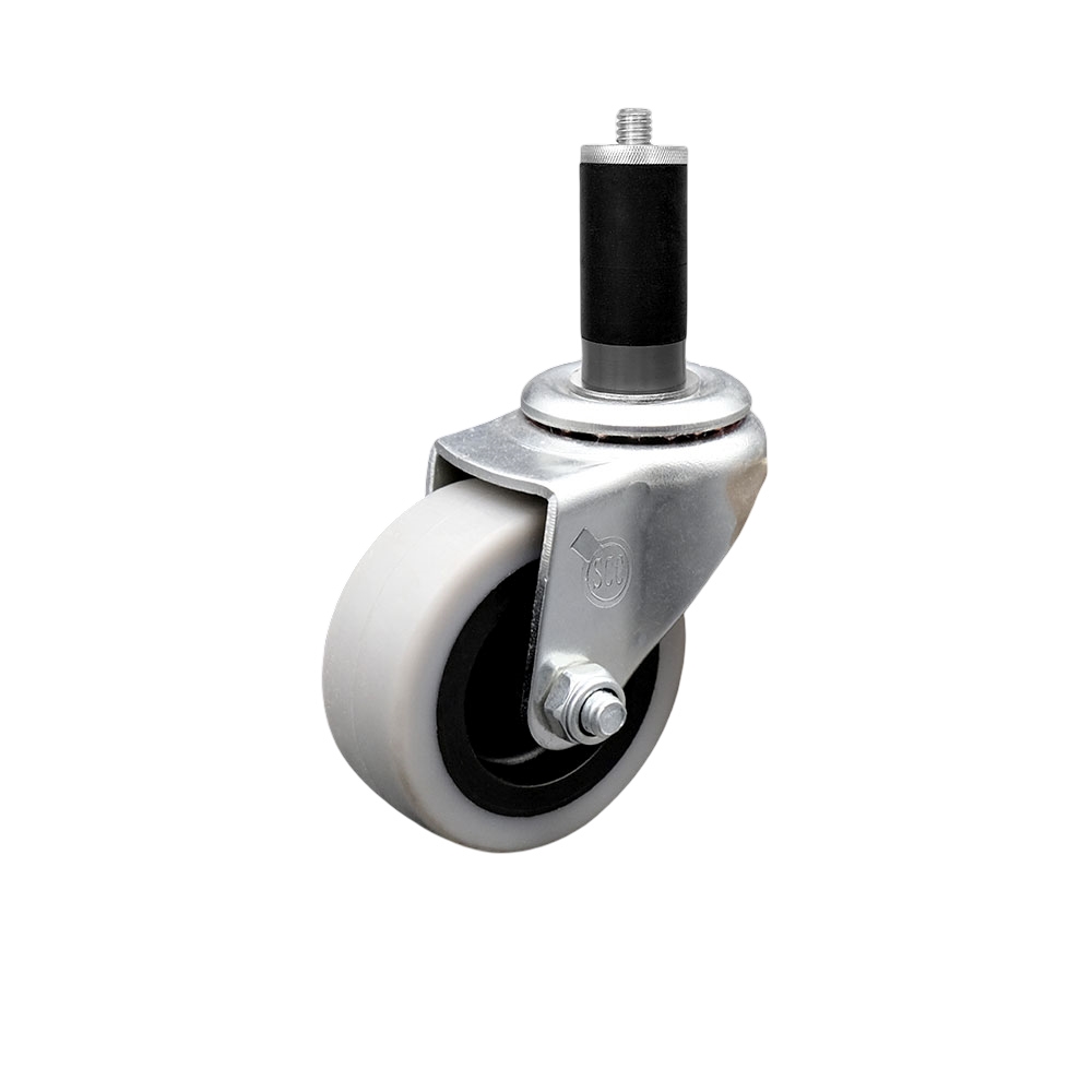2 Inch Swivel Thermoplastic Rubber Caster Wheel and 1-1/4 Inch Expanding Adapter Stem Caster - 80 lbs. Per Caster - Service Caster Brand — photo 1