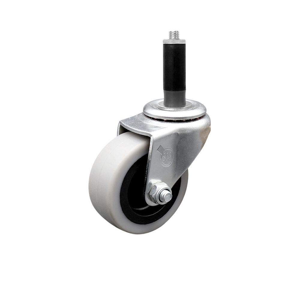 2 Inch Swivel Thermoplastic Rubber Caster Wheel and 1 Inch Expanding Adapter Stem Caster - 80 lbs. Per Caster - Service Caster Brand — photo 1