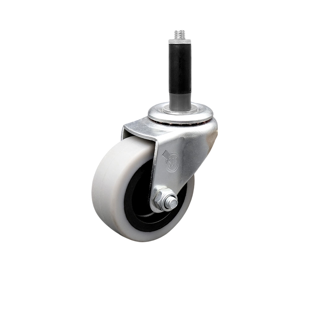 2 Inch Swivel Thermoplastic Rubber Caster Wheel and 7/8 Inch Expanding Adapter Stem Caster - 80 lbs. Per Caster - Service Caster Brand — photo 1