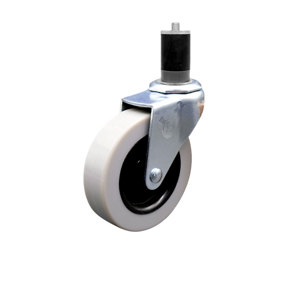 3 Inch Swivel Thermoplastic Rubber Caster Wheel and 1-3/4 Inch Expanding Adapter Stem Caster - 110 lbs. Per Caster - Service Caster Brand — photo 1