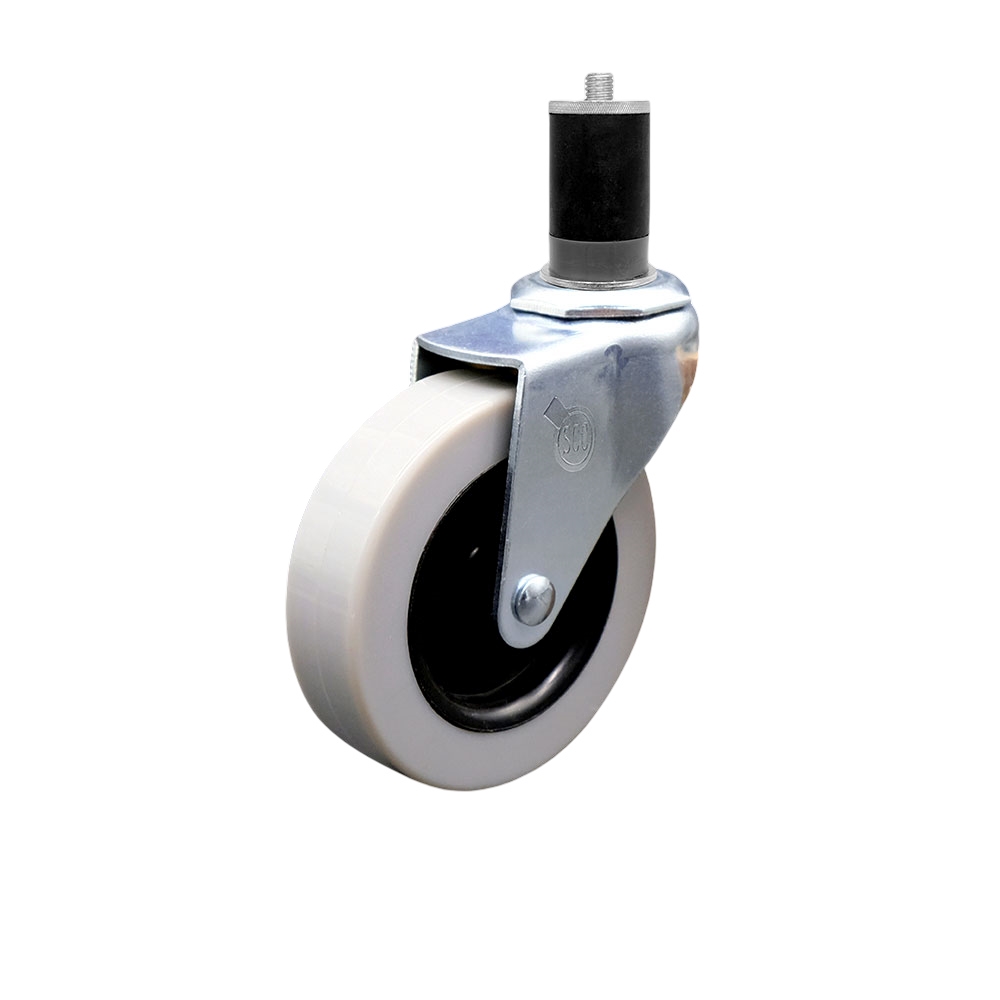 3 Inch Swivel Thermoplastic Rubber Caster Wheel and 1-5/8 Inch Expanding Adapter Stem Caster - 110 lbs. Per Caster - Service Caster Brand — photo 1