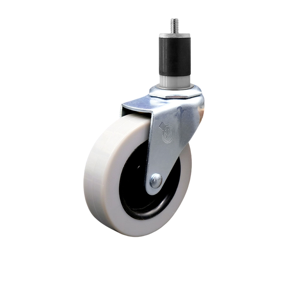 3 Inch Swivel Thermoplastic Rubber Caster Wheel and 1-7/8 Inch Expanding Adapter Stem Caster - 110 lbs. Per Caster - Service Caster Brand — photo 1