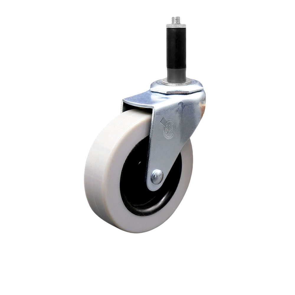 3 Inch Swivel Thermoplastic Rubber Caster Wheel and 1 Inch Expanding Adapter Stem Caster - 110 lbs. Per Caster - Service Caster Brand — photo 1