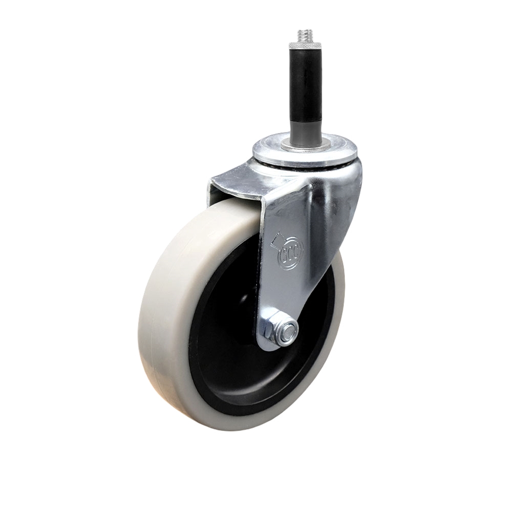 Service Caster Brand Replacement for Colson Caster 1.04367 MTG41 - 4 Inch Swivel Thermoplastic Rubber Caster and 7/8" Expanding Adapter Stem - 125 lbs./caster — photo 1