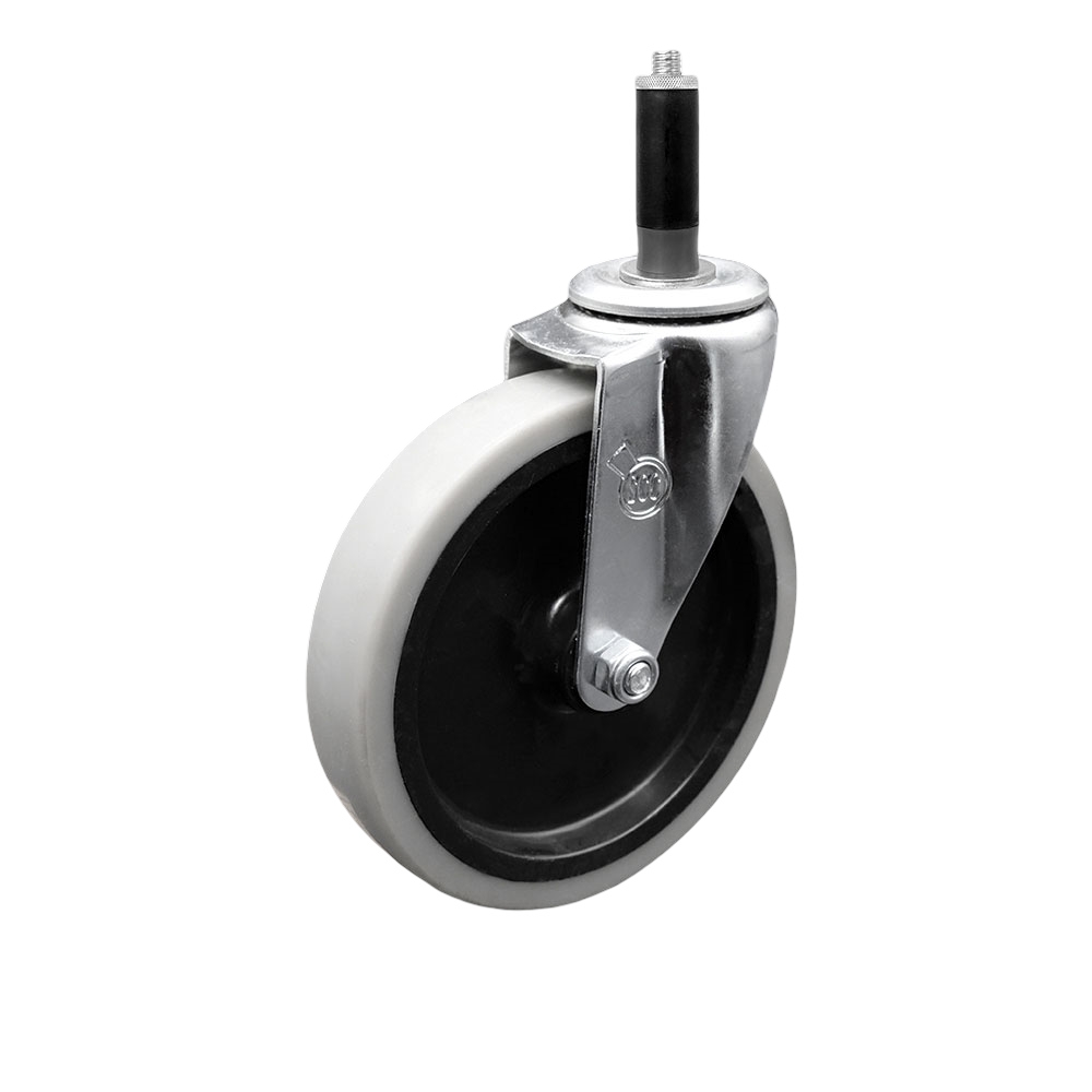 Service Caster Brand Replacement for Colson Caster 1.05367.441 MTG41 - 5 Inch Swivel Thermoplastic Rubber Caster and 7/8" Expanding Adapter Stem - 130 lbs./caster — photo 1