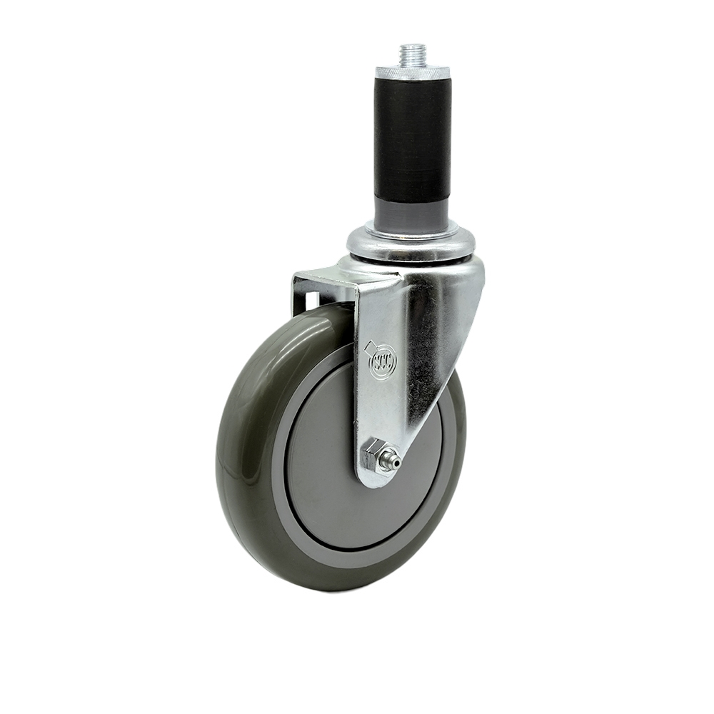 Regency Work Table and Equipment Stand Replacement Caster – 5 inch Gray Polyurethane Wheel - Service Caster Brand — photo 1