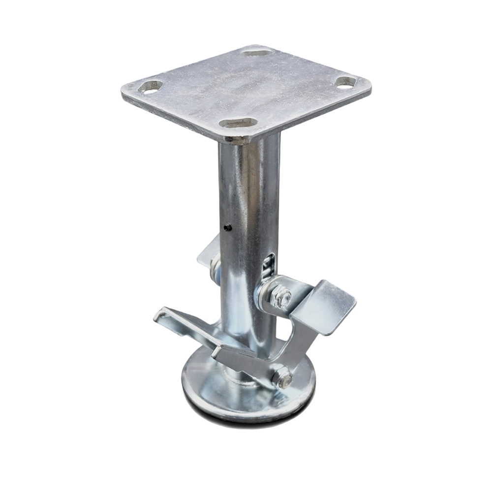 8" Double Pedal Floor Truck Lock w/Top Plate - Service Caster Brand — photo 1