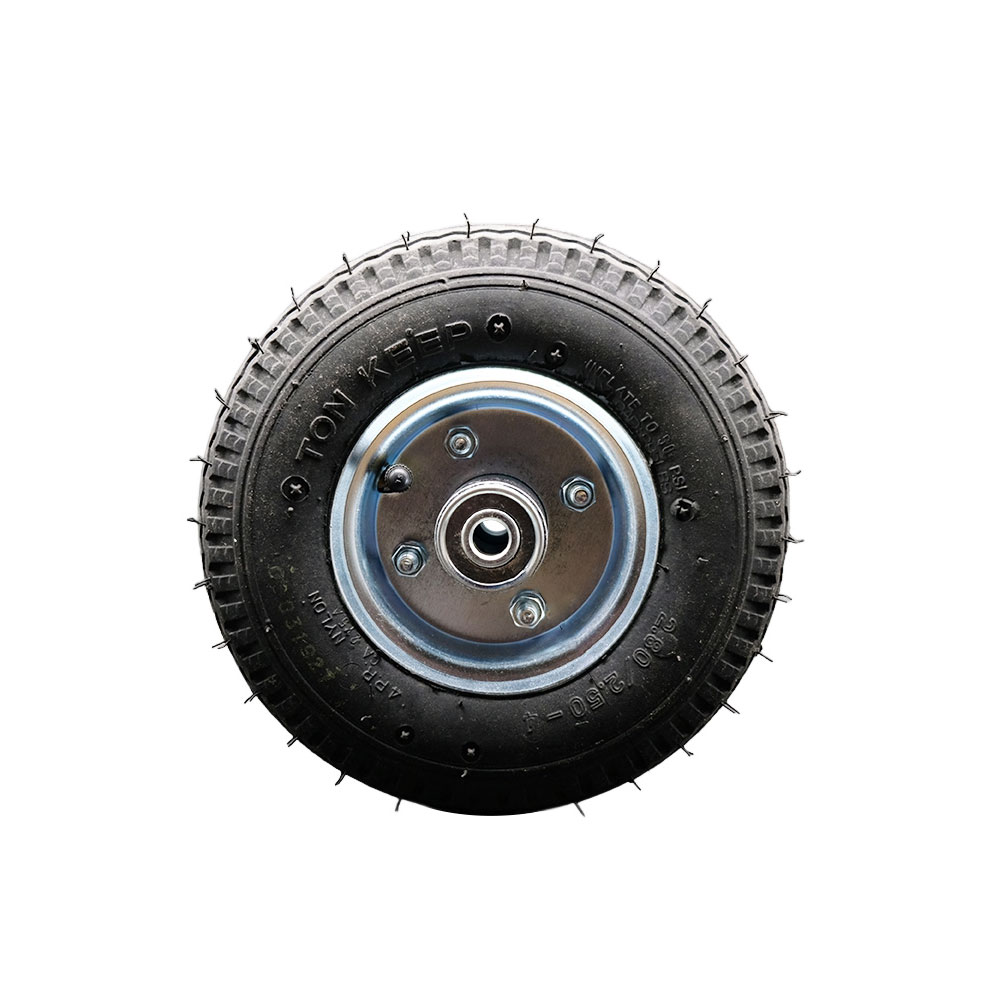 8" x 2.5" Pneumatic Wheel Only with a 3.1875" Centered Hub and Ball Bearings - 300 lbs Capacity per Wheel  -  Service Caster Brand — photo 1