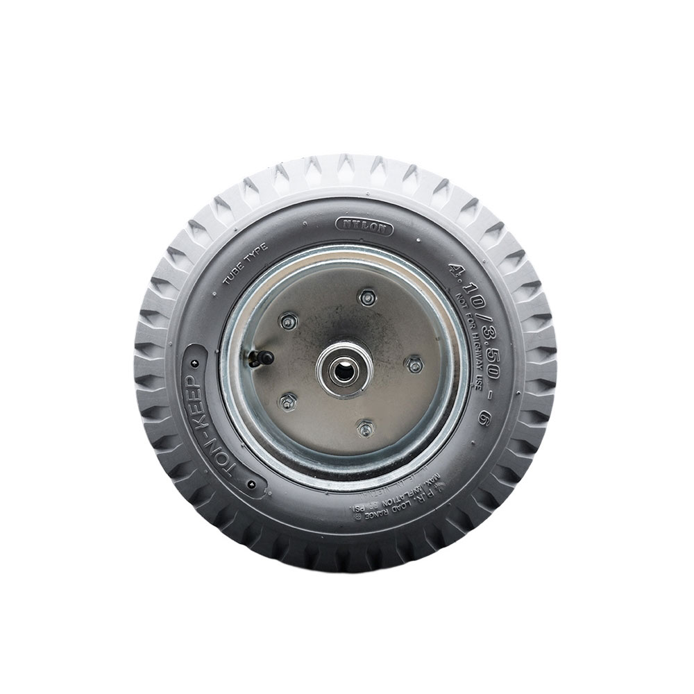 12" x 3.5" Gray Pneumatic Wheel Only with a 4" Centered Hub and Ball Bearings - 450 lbs Capacity per Wheel  -  Service Caster Brand — photo 1