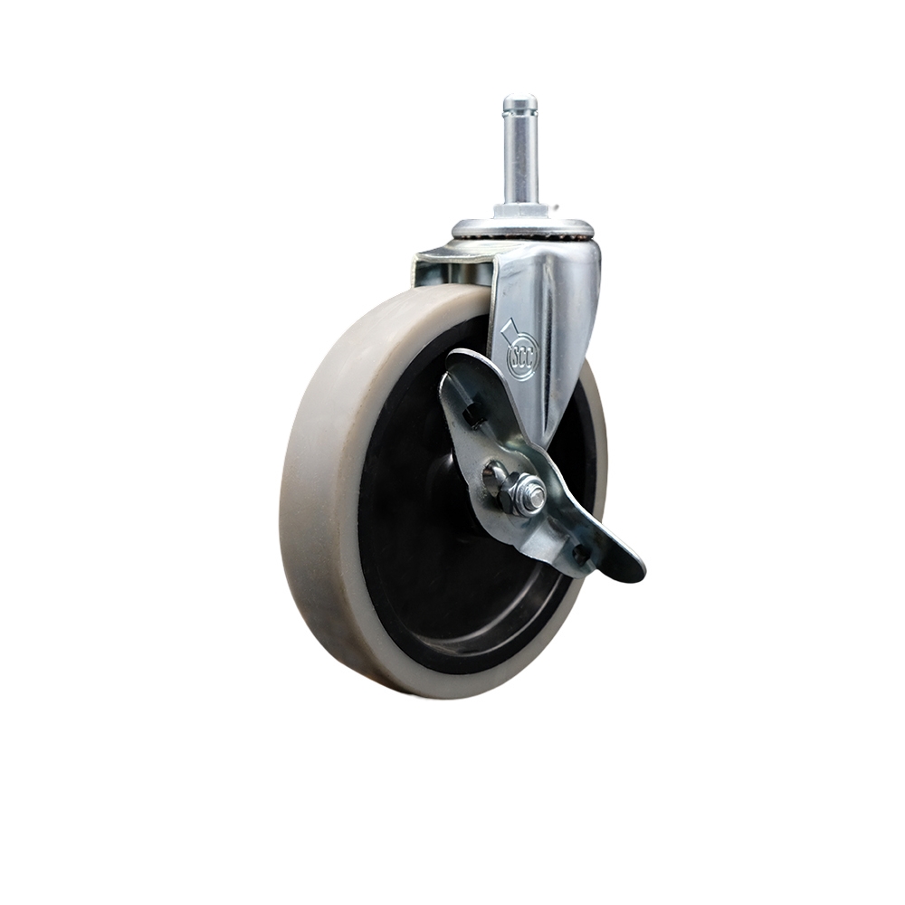 Cambro Utility Cart Caster – 5 Inch Swivel Caster with Brake -  Replacement Caster - Service Caster Brand — photo 1