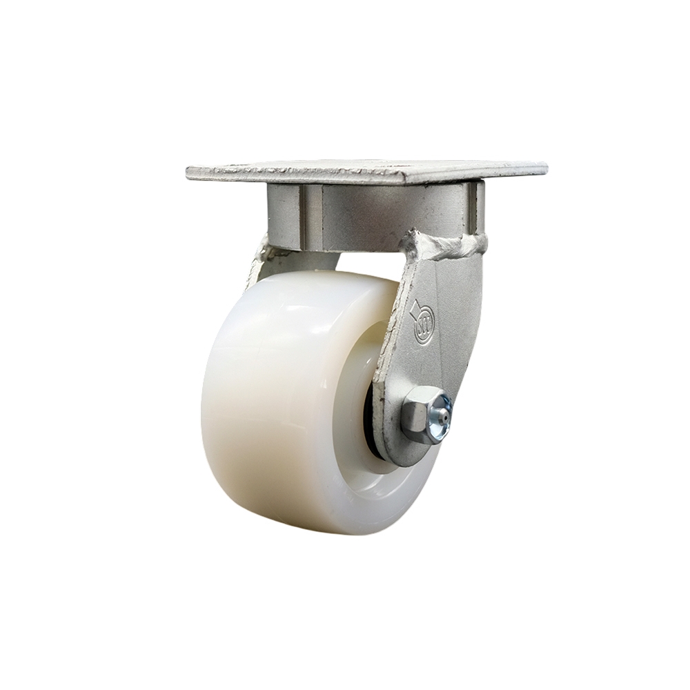 Kingpinless Nylon Swivel Top Plate Caster w/4" x 2" White Wheel - 800 lbs Capacity/Caster - Service Caster Brand — photo 1