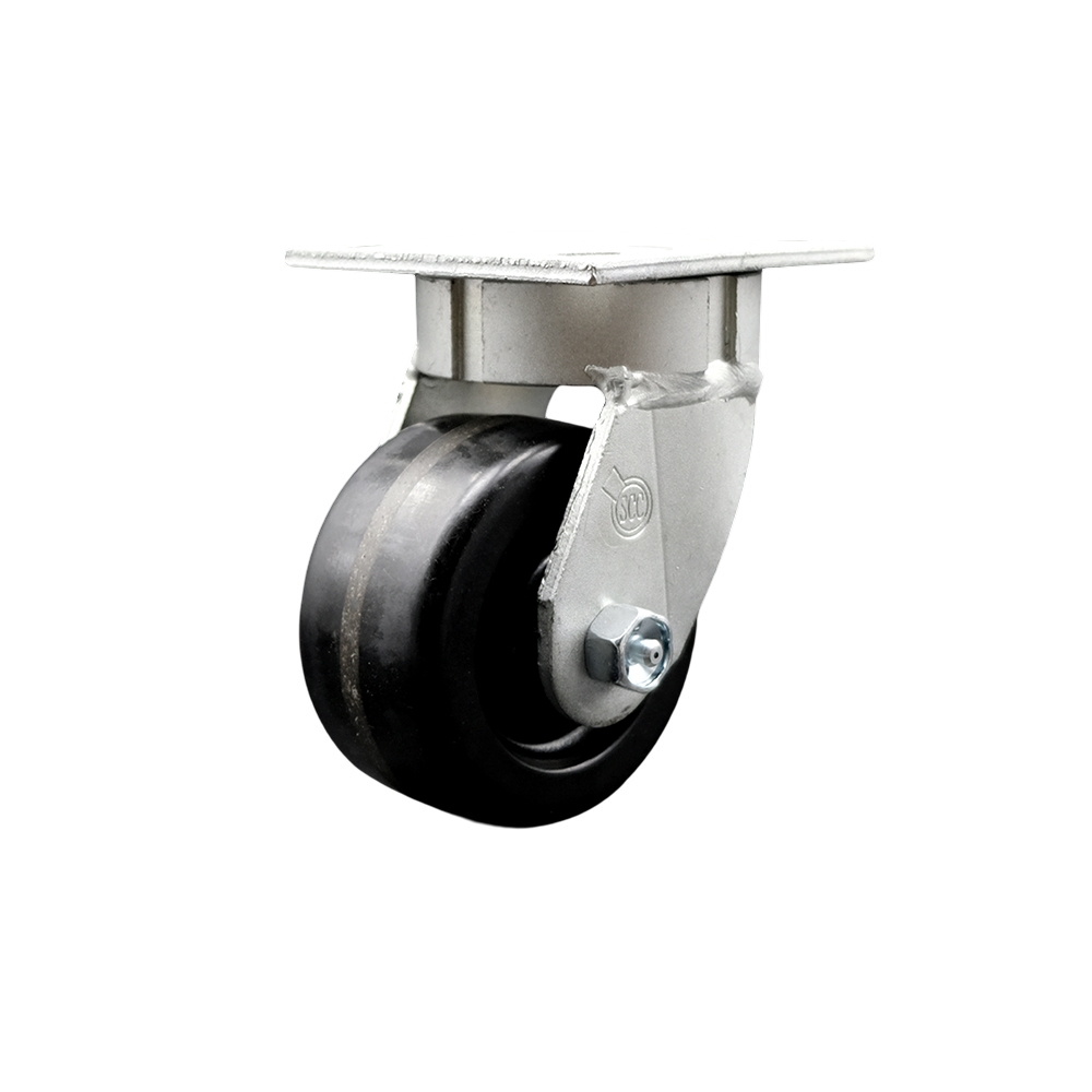 Heavy Duty Kingpinless Swivel Top Plate Caster with 4 Inch Phenolic Wheel and Ball Bearings - 800 lbs. Capacity/Caster - Service Caster Brand — photo 1