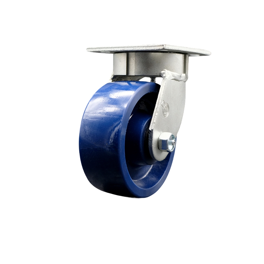 Heavy Duty Kingpinless Swivel Top Plate Caster with 5 Inch Solid Polyurethane Wheel and Ball Bearings - 1,000 lbs. Capacity/Caster - Service Caster Brand — photo 1