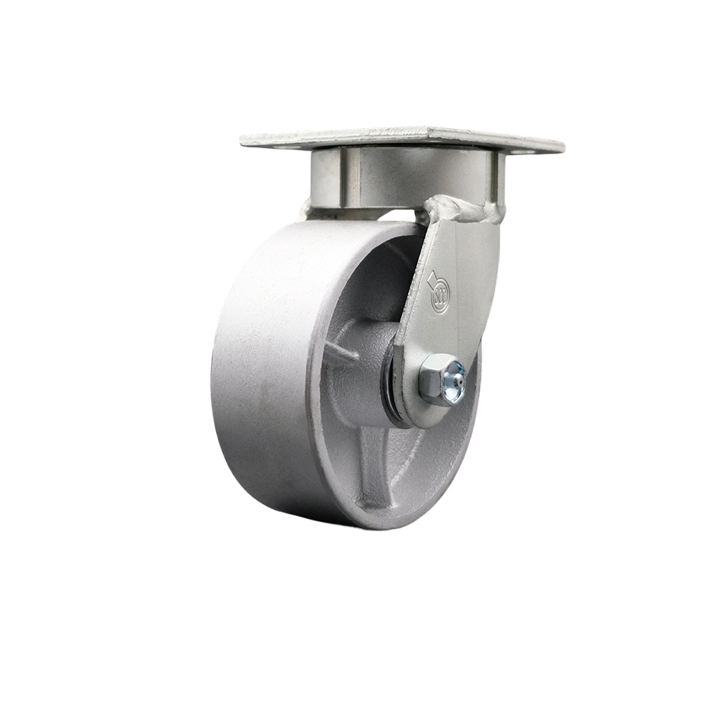 Heavy Duty Kingpinless Swivel Top Plate Caster with 5 Inch Semi Steel Cast Iron Wheel and Ball Bearings - 1,000 lbs. Capacity/Caster - Service Caster Brand — photo 1