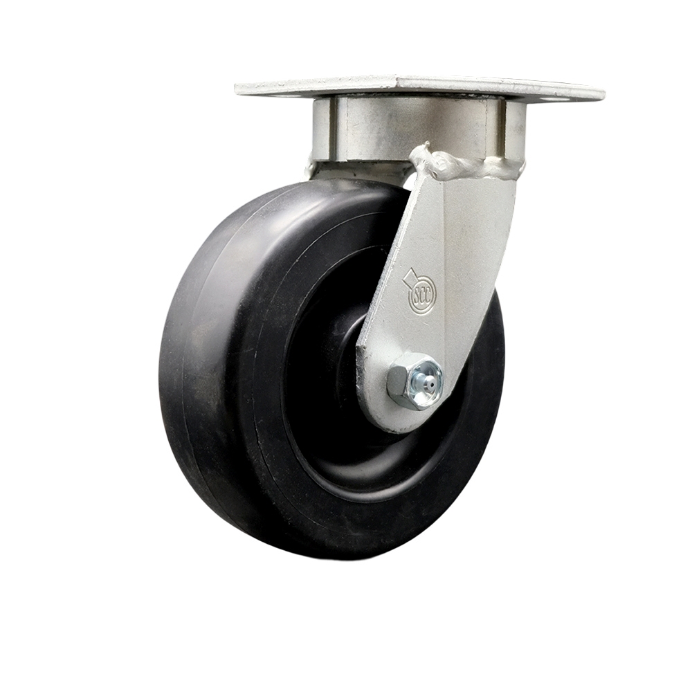 Heavy Duty Kingpinless Swivel Top Plate Caster with 6 Inch Polyolefin Wheel and Ball Bearings - 700 lbs. Capacity/Caster - Service Caster Brand — photo 1
