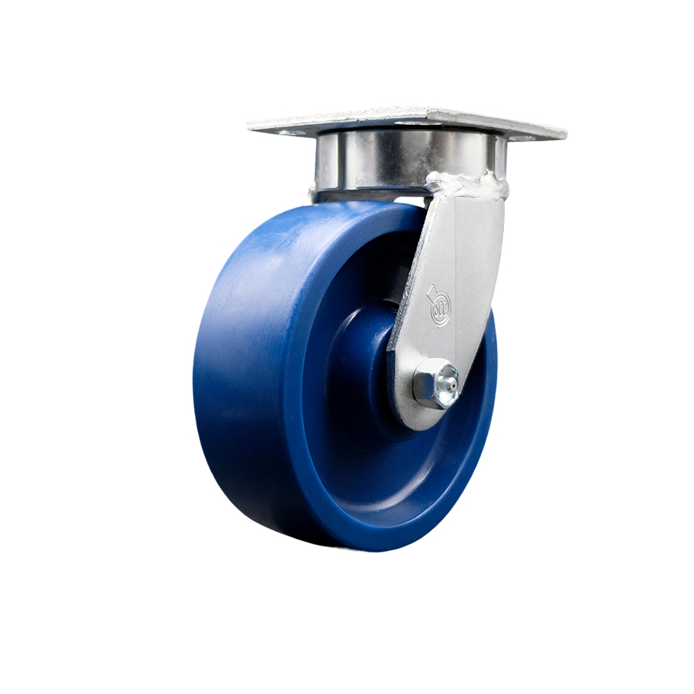 Heavy Duty Kingpinless Swivel Top Plate Caster with 6 Inch Solid Polyurethane Wheel and Ball Bearings - 1,200 lbs. Capacity/Caster - Service Caster Brand — photo 1