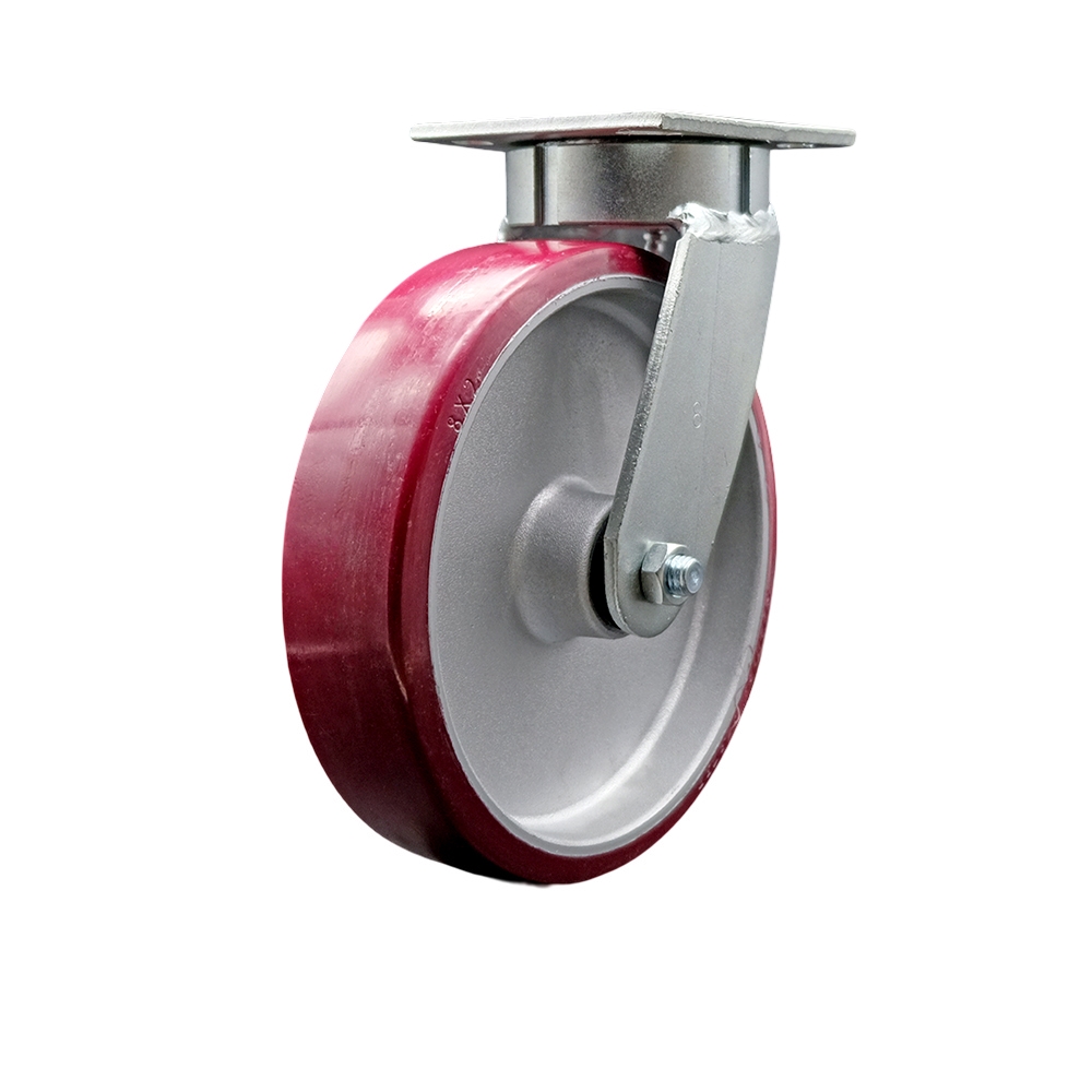 Service Caster Brand Replacement Caster for Grainger Caster TSK 200 GR2H 5VF75-Kingpinless Swivel Top Plate Heavy Duty Caster with 8 Inch Poly on Aluminum Wheel and Ball Bearings-Fits Industrial Carts — photo 1