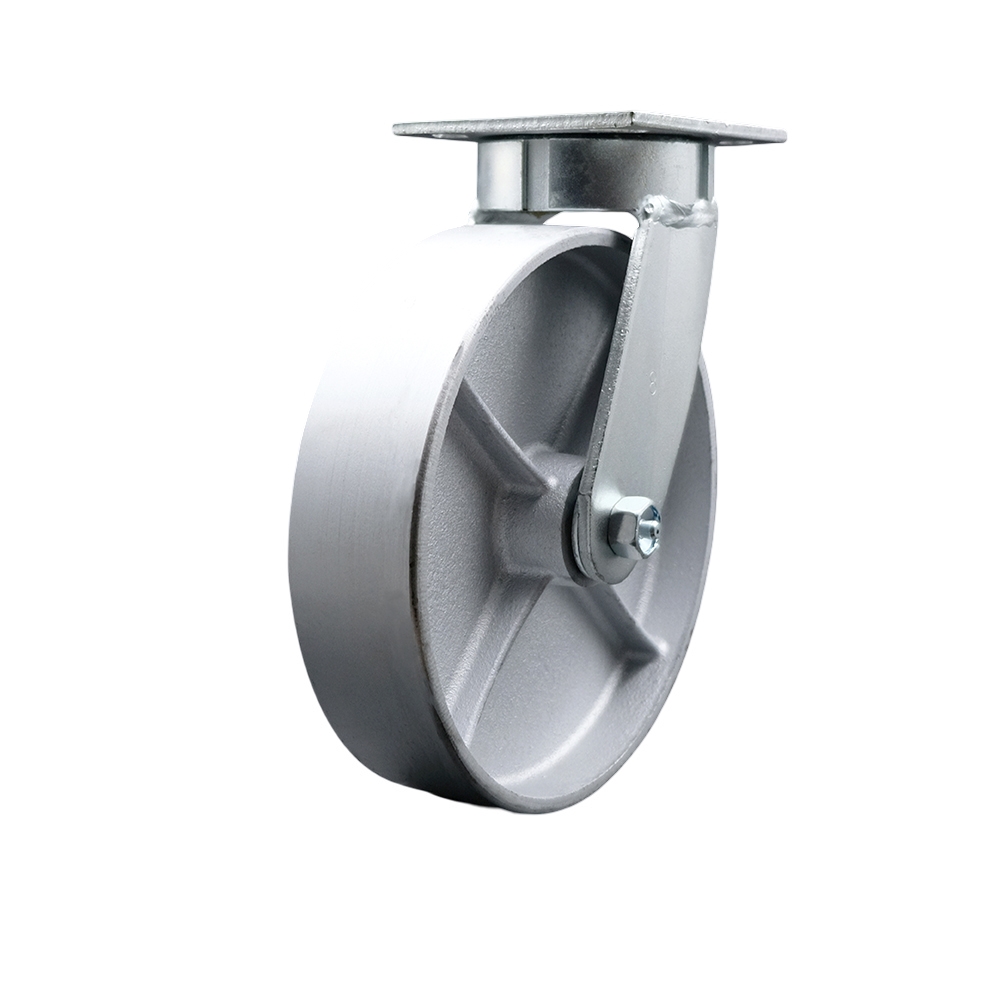 Service Caster Brand Replacement Caster for Grainger Caster P25S-C080R-14 489D67 -Kingpinless Swivel Top Plate Heavy Duty Caster with 8 Inch Semi Steel Cast Iron Wheel-Fits Industrial Carts and Trucks — photo 1